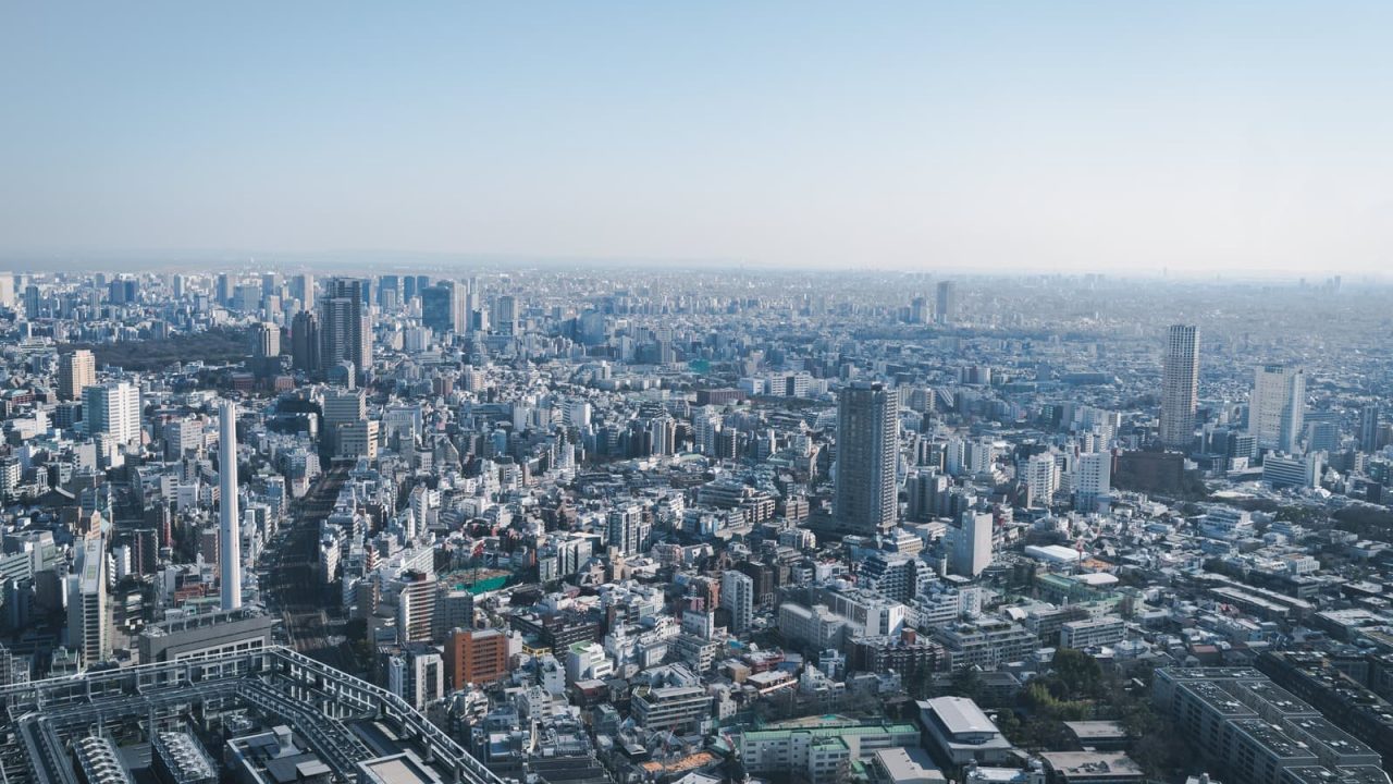 上空から撮影した東京